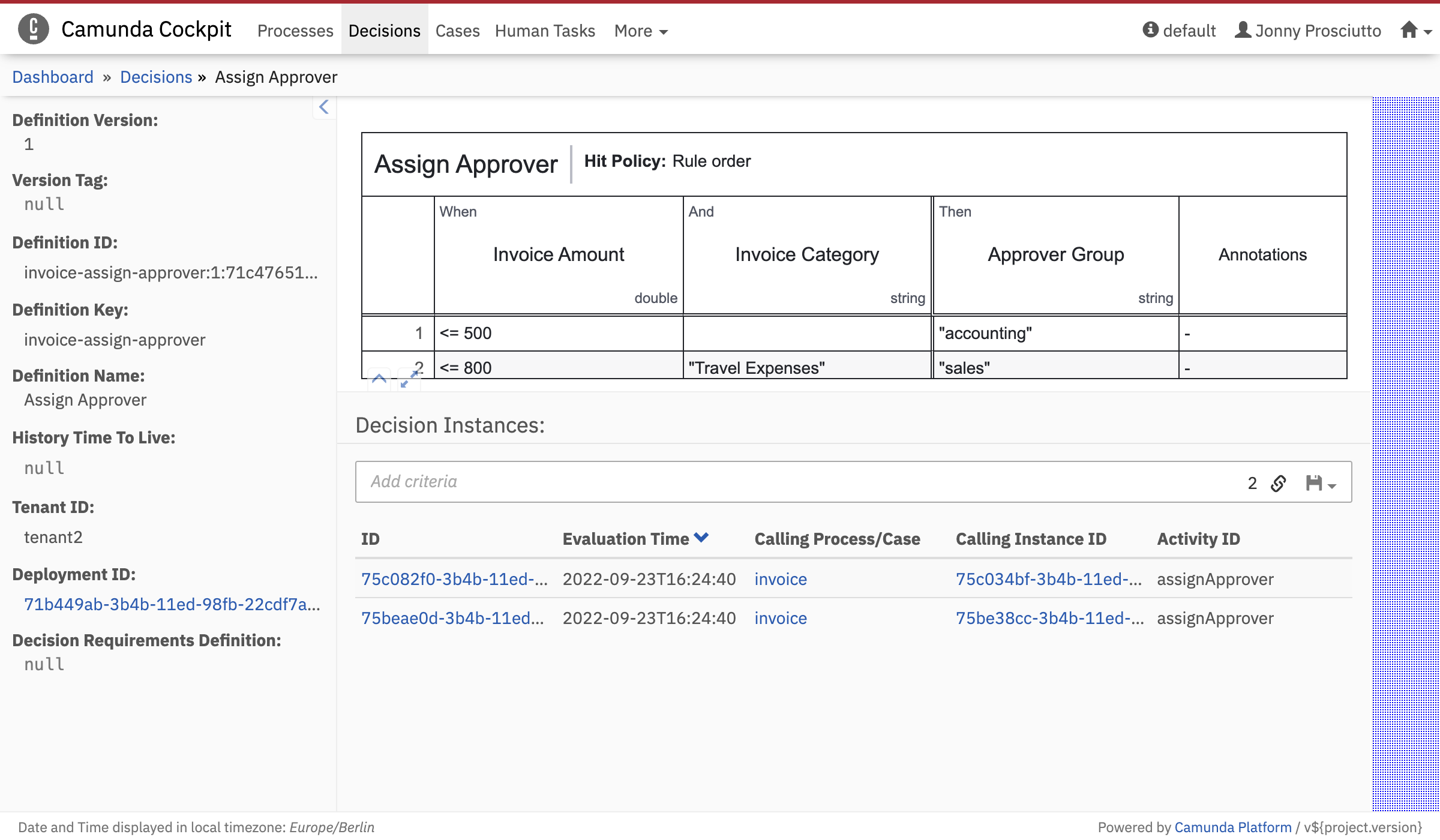 Decision Definition Action