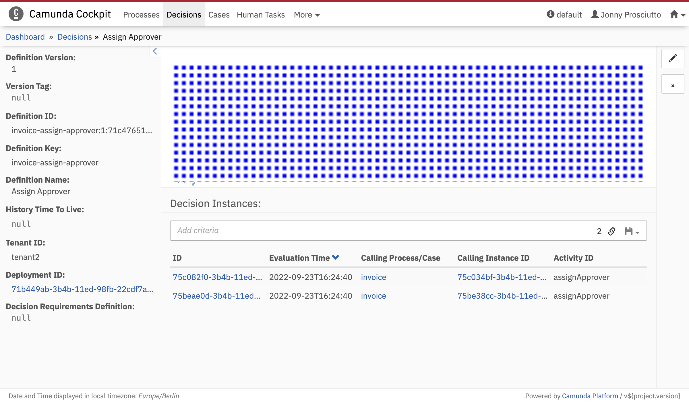Decision Definition Table